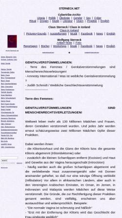 Vorschau der mobilen Webseite www.sterneck.net, Sterneck.Net, Genitalverstümmelungen