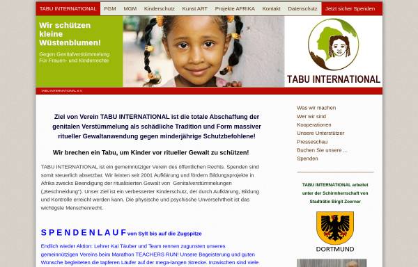 Vorschau von www.verein-tabu.de, TABU e.V.