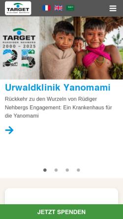 Vorschau der mobilen Webseite www.target-human-rights.com, TARGET e.V. Rüdiger Nehberg