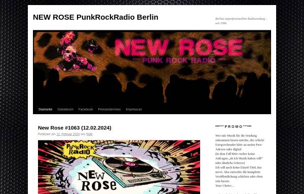 Vorschau von www.new-rose.de, New Rose Punkrockradio