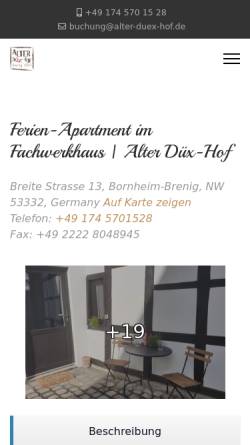 Vorschau der mobilen Webseite www.hotelsinbonn.de, 3-Sterne Hotels in Bonn