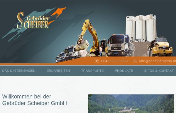 Vorschau von www.scheiberbeton.at, Gebrüder Scheiber GmbH