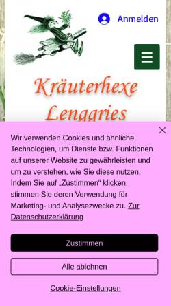 Vorschau der mobilen Webseite www.hexentee.de, Kräuterhexe, Susanne Löffler