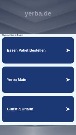 Vorschau der mobilen Webseite www.yerba.de, Yerba.de, Kerstin Sickel