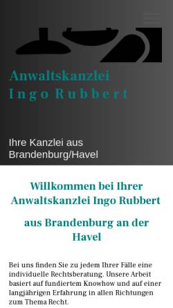 Vorschau der mobilen Webseite www.kanzlei-rubbert.de, Ingo Rubbert