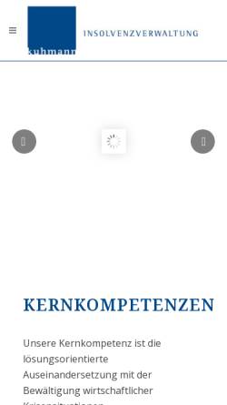 Vorschau der mobilen Webseite www.kuhmann.eu, Kuhmann Insolvenzverwaltung GmbH