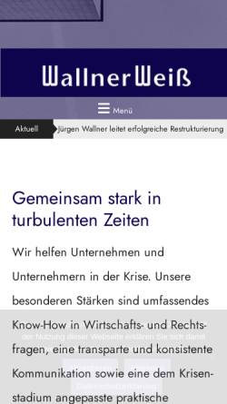 Vorschau der mobilen Webseite www.wallnerweiss.de, Wallner Weiß