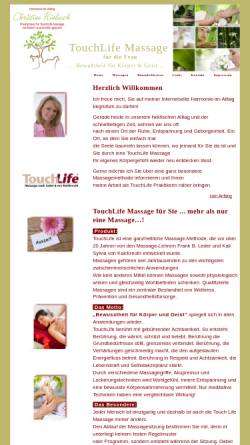 Vorschau der mobilen Webseite www.harmonie-im-alltag.de, TouchLife Massagen