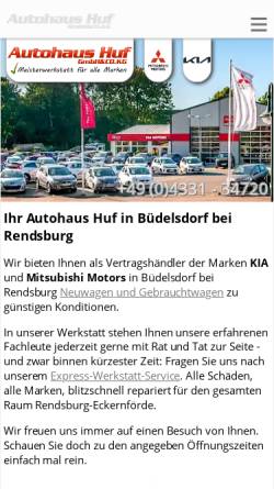 Vorschau der mobilen Webseite www.autohaus-huf.de, Autohaus Huf GmbH