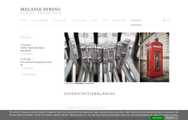 Vorschau von www.syring-pr.de, Melanie Syring PR