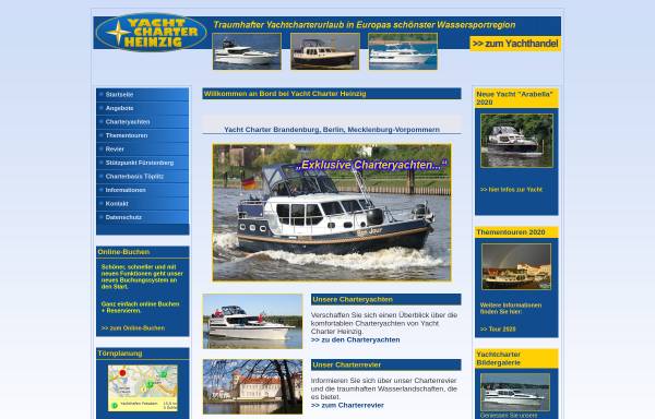 Vorschau von www.heinzig.de, Yacht Charter Heinzig