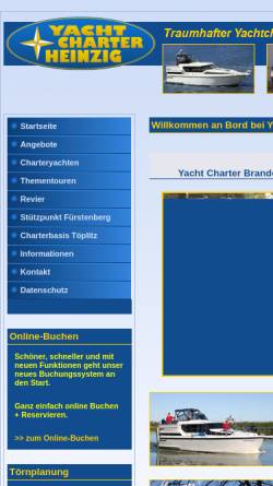 Vorschau der mobilen Webseite www.heinzig.de, Yacht Charter Heinzig