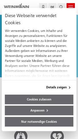 Vorschau der mobilen Webseite www.weinmann-emergency.com, Weinmann Geräte für Medizin GmbH + Co. KG