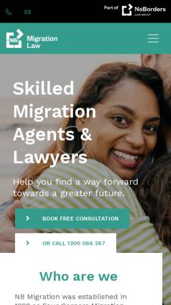 Vorschau der mobilen Webseite www.noborders-group.com, No Borders Migration Advocates