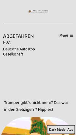 Vorschau der mobilen Webseite www.abgefahren-ev.de, Abgefahren e.V.