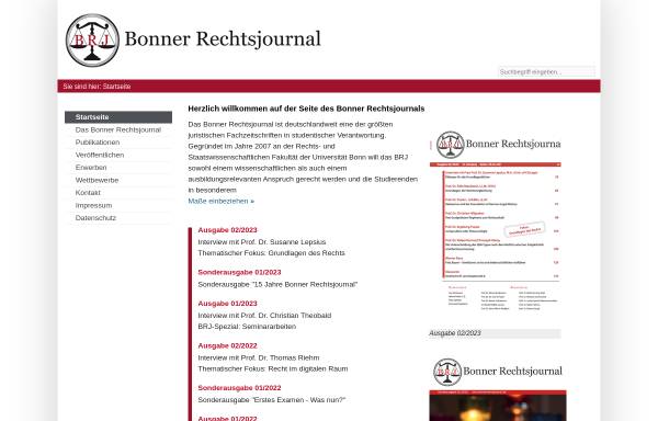 Vorschau von www.bonner-rechtsjournal.de, Bonner Rechtsjournal (BRJ)