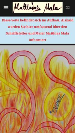 Vorschau der mobilen Webseite matthias-mala.de, Matthias Mala, Schriftsteller und Illustrator