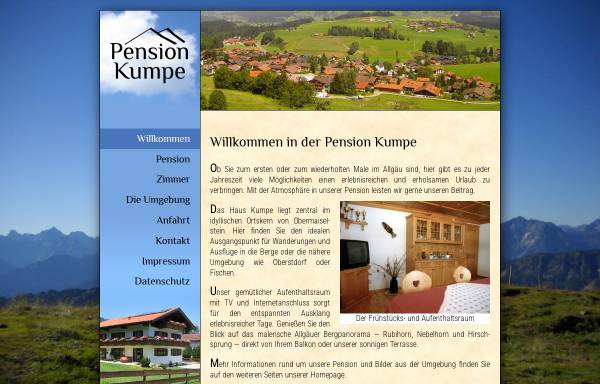 Vorschau von www.kumpe.de, Gästehaus Kumpe