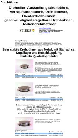 Vorschau der mobilen Webseite drehbuehnen.com, Stiers GmbH