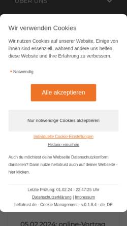 Vorschau der mobilen Webseite www.krebsberatung-muenster.de, Tumor-Netzwerk im Münsterland (TiM) e.V.