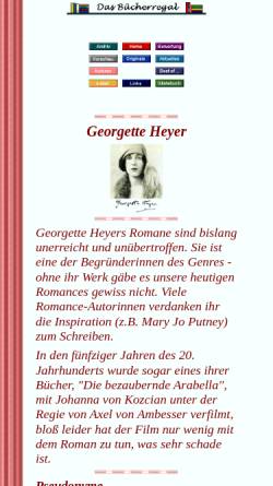 Vorschau der mobilen Webseite www.fen-net.de, Autorenseite Georgette Heyer