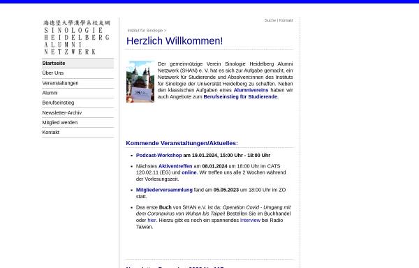 Vorschau von www.zo.uni-heidelberg.de, Sinologie Heidelberg Alumni Netzwerk (SHAN) e.V.