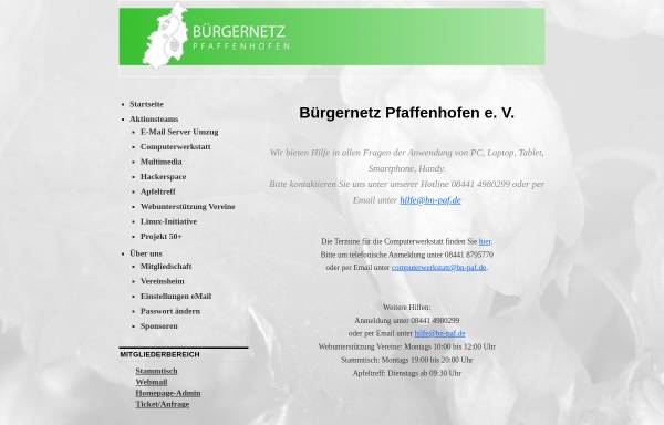 Vorschau von www.bn-paf.de, Bürgernetz Pfaffenhofen