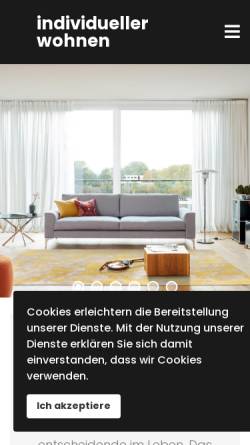 Vorschau der mobilen Webseite individueller-wohnen.de, Individueller Wohnen