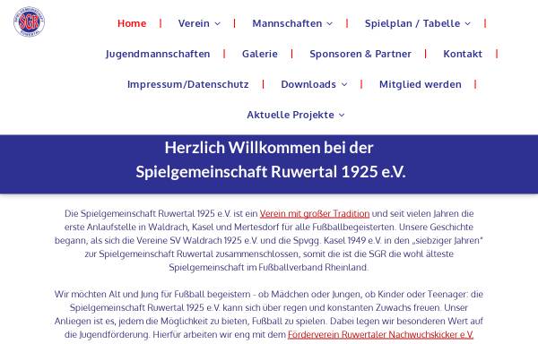 Vorschau von www.sgruwertal.de, Spielgemeinschaft Ruwertal 1925 e. V.