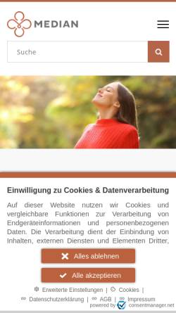 Vorschau der mobilen Webseite www.klinik-eschenburg.de, Klinik Eschenburg KG