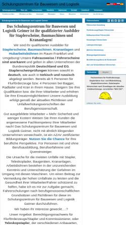 Vorschau der mobilen Webseite www.sfbl.de, Norbert Geimer, Schulungszentrum für Bauwesen & Logistik