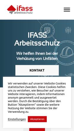 Vorschau der mobilen Webseite ifass.de, IFASS-Arbeitsschutz, Inhaber Frank Simon