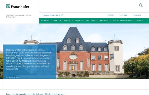Vorschau von www.izb.fraunhofer.de, Fraunhofer-Institutszentrum Birlinghoven