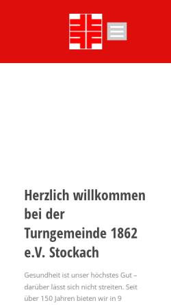 Vorschau der mobilen Webseite tg-stockach.de, Turngemeinde 1862 e.V.