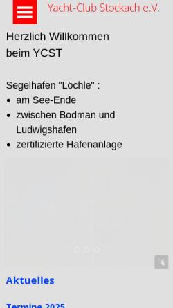 Vorschau der mobilen Webseite www.ycst.de, Yacht-Club Stockach e.V.