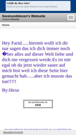 Vorschau der mobilen Webseite sevenundeleven.beepworld.de, Seven und Eleven