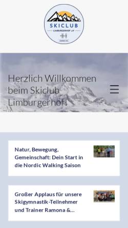 Vorschau der mobilen Webseite skiclub-limburgerhof.de, Skiclub Limburgerhof e.V.