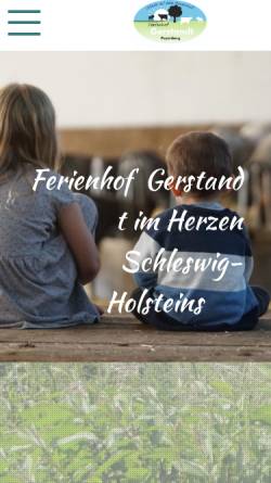 Vorschau der mobilen Webseite www.ferienhof-gerstandt.de, Pony- und Ferienhof Gerstand