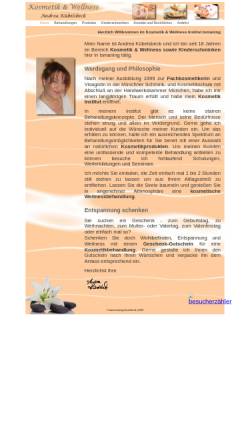 Vorschau der mobilen Webseite www.ismaning-kosmetik.de, Andrea Kübelsbeck, Kosmetik und Wellness in Ismaning