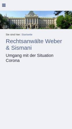 Vorschau der mobilen Webseite www.weber-kollegen.de, Rechtsanwaltskanzlei Weber & Kollegen