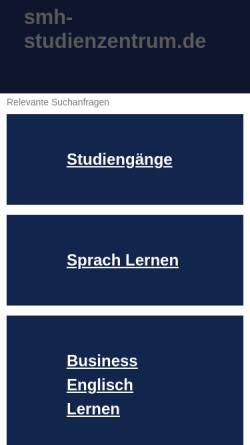 Vorschau der mobilen Webseite www.smh-studienzentrum.de, SMH Studienzentrum