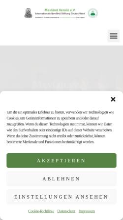 Vorschau der mobilen Webseite mevlana-ev.de, Mevlana e.V. Nürnberg