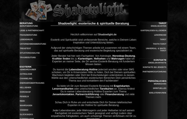 Vorschau von www.shadowlight.de, Shadowlight, Daniela Delorme