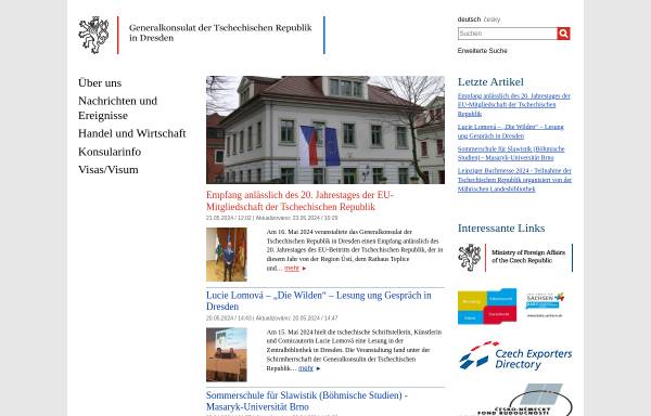 Vorschau von www.mzv.cz, Tschechische Republik