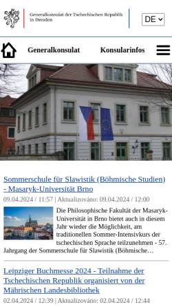 Vorschau der mobilen Webseite www.mzv.cz, Tschechische Republik