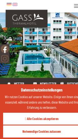 Vorschau der mobilen Webseite www.thermenhotel-gass.de, Thermen-Hotel Gass