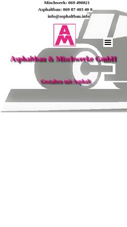 Vorschau der mobilen Webseite www.asphaltbau.info, Asphaltbau und Mischwerke GmbH