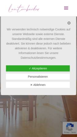 Vorschau der mobilen Webseite www.ferieninstarnberg.de, Ferienwohnungen Lautenbacher