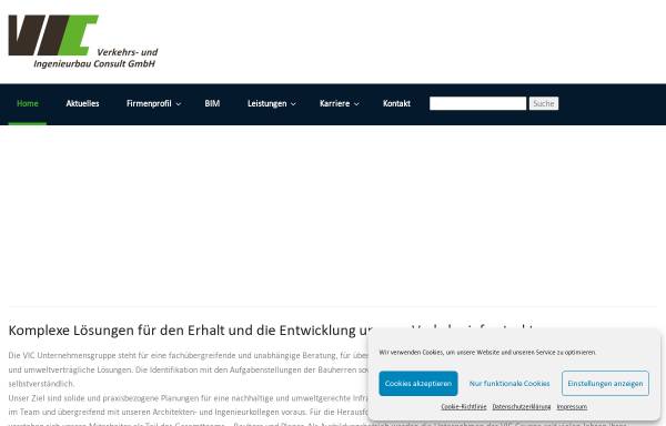 Vorschau von www.vic-gmbh.de, Verkehrs- und Ingenieurbau Consult GmbH (VIC)