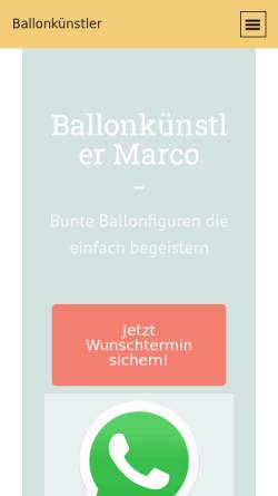 Vorschau der mobilen Webseite www.ballonkuenstler.biz, Kaufmann, Markus
